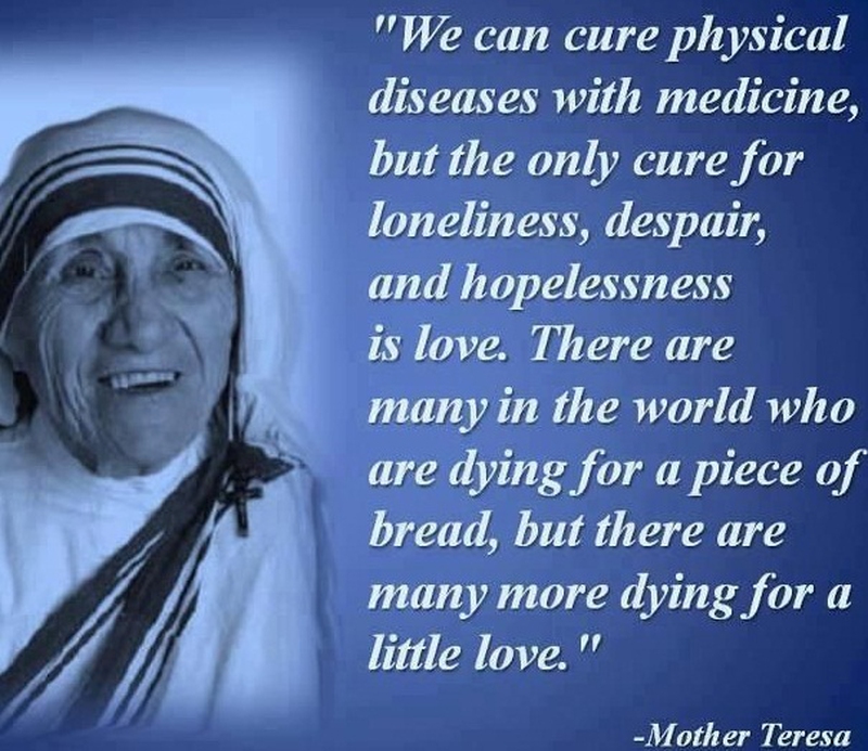 distress can only be stopped by starting to show love - Mother Teresa Quotes