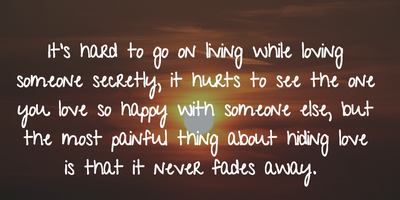 Quotes about loving someone secretly